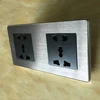 Hotel RS485 220v socket DND click tact smart wall socket switch ,International universal 3 5 pin socket