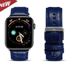 New 2020 Top Crocodile Texture Genuine Leather Apple Watch 6 Band Strap Leather For Apple Watch Band