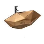 Modern Design diamond shape sanitary ware art basin hand wash wc porcelain basin sink