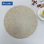 Placemat Pvc Placemat 2020 Amazon Die Cut Metallic Gold Pvc Round Placemat For Party