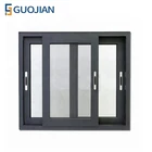 GUOJIAN aluminium alloy sliding window with mosquito net windows and doors aluminium alloy