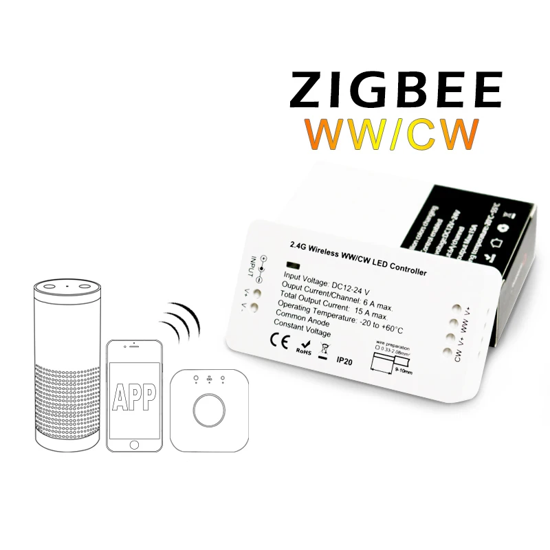 2 Channels Smart DC12V Led Brightness Led Lighting Controller Led Strip Controller Zigbee Controller - ANKUX.COM