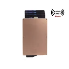 2019 Amazon Automatic Pop Up Sliding RFID Blocking Slim Wallet ID Credit Card Holder Wallet for selling no patent