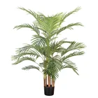 Simulation plant artificial small potted green plastic areca palm tree for cheap price
