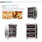 commercial 3 deck 6 trays gas oven restaurant pizza flat bread oven/stainless steel bakery oven machine