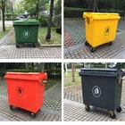 660L plastic trash can recycle outdoor large garbage bin trash can with wheels