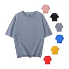 Wholesale O-neck Oversized Mens Woman Custom T-shirt Hip Hop Tees Top waffle cotton short sleeve t-shirt