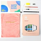 36Colors Watercolor Cake Solid Watercolor Paint Set Bright Color Portable Watercolor Pigment With Iron Box Art Supplies