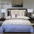 China home textile factory microfiber fabric embroidered quilted duvet cover bedding set
