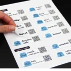 Private Design QR Code Custom Logo Printing English Learning Sticker Sheet Waterproof Adhesive Paper Label