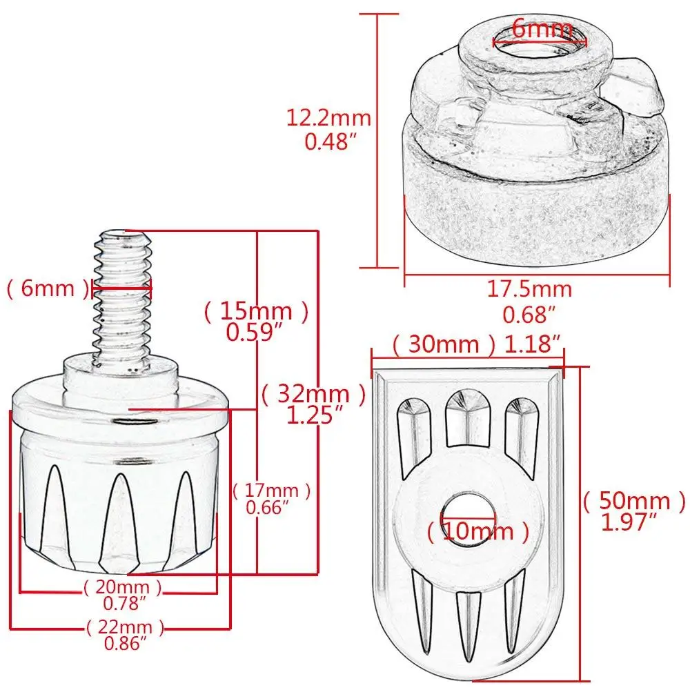 Motorcycle Rear Fender Seat Bolt Seat Screw Nut Kit Mount Knob Cover Nut Fit for Harley Motorbikes '96-'19