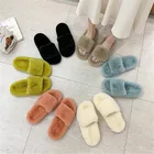 Slippers Women Designer Slippers Customize Hot Sale Ladies Women Colorful Fake Fur Lined Home Bed Slippers