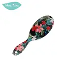 India free ship private cartoon custom label sparkle uv plastic hard tangle woman massage hair brush comb
