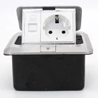 power socket floor box/aluminum alloy pop-up floor socket box and high quality power outlet with EU socket
