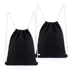 Eco-friendly Draw String Bag Custom Natural Cotton Backpack Drawstring Bag
