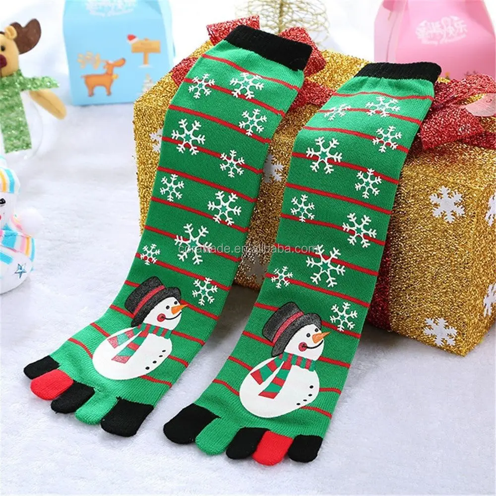 toe socks warm for women girls cheap christmas fingers socks