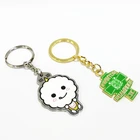 Gold Silver Plating Keyring Custom Keychain with Pendants
