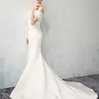 #10013 mermaid satin a line civil wedding dress for wedding occasion