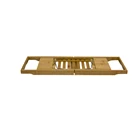 Expandable Bamboo Bathroom Storage Stand Bathtub Caddy Tray