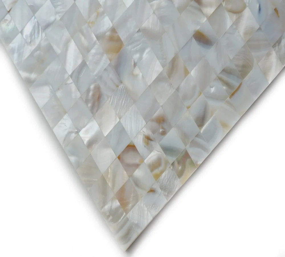 Mosaics White Tile Sea Shell Mosaic