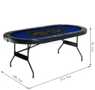84-inch 10 person Texas Poker Table Foldable