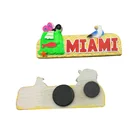 promotional Fishing bag decoration yellow style european souvenir cities fridge magnet