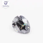 Wholesale Accept 3-15mm Pear Shape Brilliant Cut Grey Moissanite Diamond For Jewelry Rings