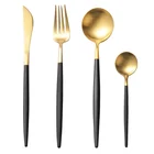 Set Matte Cutlery Set Colourful Wedding Flatware Stainless Steel Matte Silver Gold Cutlery Set For Party
