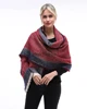 Women winter Warm scarves Fashion colour Long Pashmina Classic Striped Stole Tassels Shawl Wrap mohair Wool Scarf