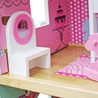 Furniture Toys Set Doll House Kids Girls Fashion Diy Mini Miniature Furniture Toys Large Wooden Doll House Doll House
