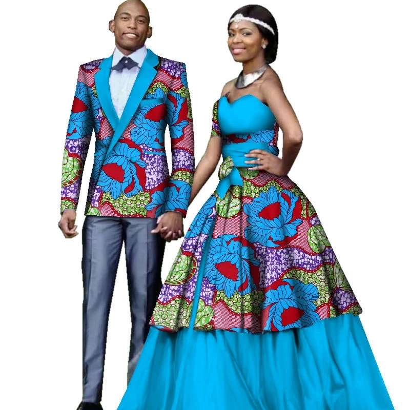 african print ball gown