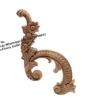 Furniture Wooden Cabinet Decoration Floral Carved applique and onlays Wood carving Corner Applique