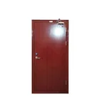 60 min fire rated steel flush door with window glass