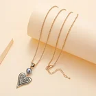 Clip Earring Customized Ear Clip Necklace Gold Women Jewelry Set Heart-shaped Hawaii Earring Necklace