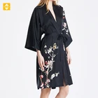 Custom Printing Ladies Sexy Summer Nighty Satin Silk Nightwear Dress