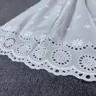 Cotton 100% Cotton Fabric Cotton 100% Cutwork Embroidery Lace Fabric For Women