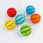High quality and durable chew toys leakage rubber dog food treat ball for pet tooth cleaning
