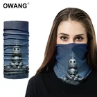 logo all over printed seamless neck warmer sports mask cycling skull bandana