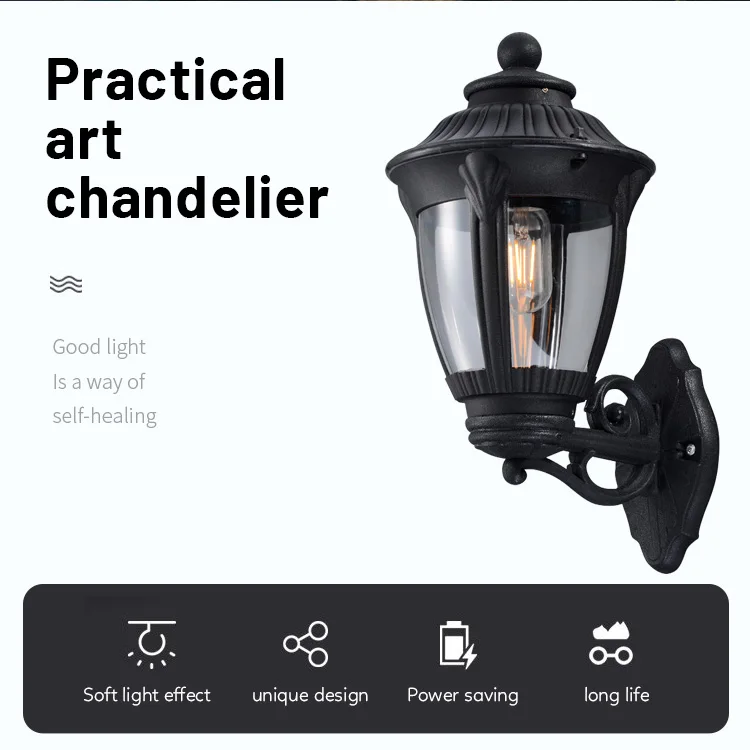 Luxury House Garden Yard Waterproof Outdoor Dust Proof External Wall Lamp