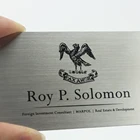 Custom Brushed Stainless Steel Business Card Printed