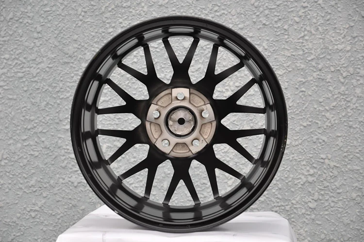 Professional factory sale 15 16 inch 5 holes alloy wheels custom design with black body