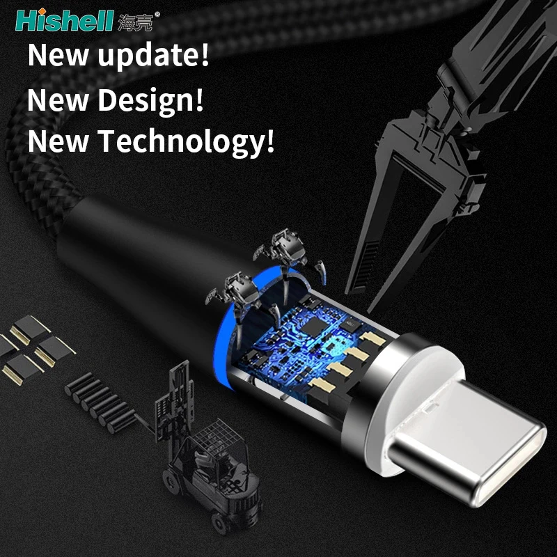 Nylon Braided USB Type-c Fast Charging Cable 3 in 1 Magnetic Charging Cable for lighting/micro/type C cable - ANKUX.COM