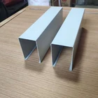 Fireproof U-shaped outdoor metal aluminum baffle ceiling