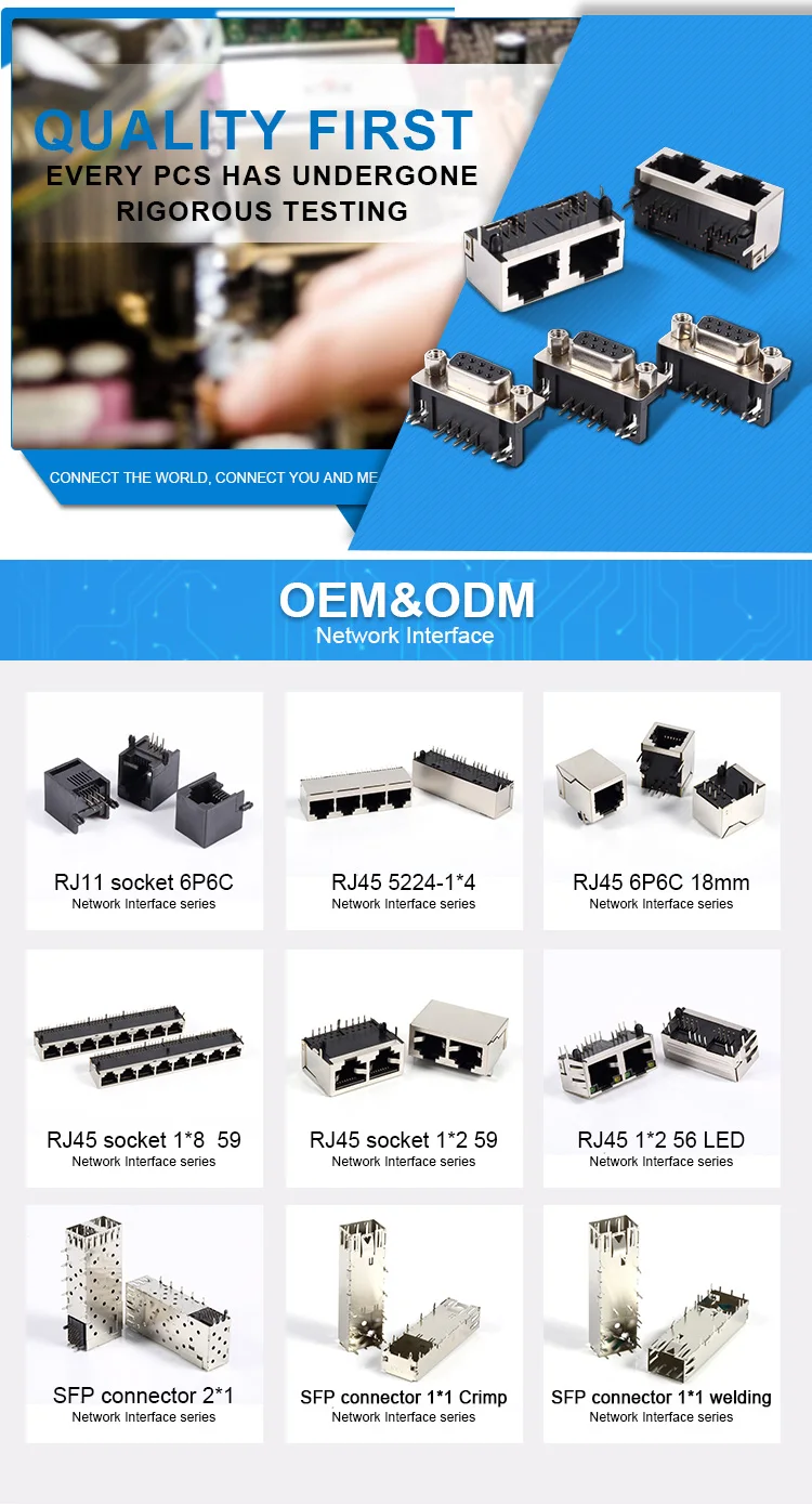 1*1 welding ports sfp cage connector