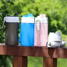 Custom Drink Water Bottles Sports Gym Silicone Collapsible Kids Milk Carton Insulated Water Bottle