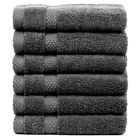 Terry Towel Manufacturer Towels Customize Logo Grey Color 100% Cotton Terry Bath Towel