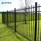 High quality fence panels aluminum waterproof welded powder coated black aluminum garden fences