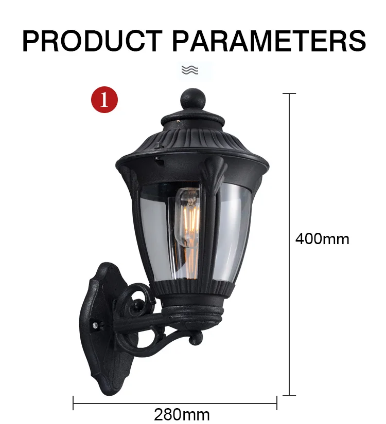 Luxury House Garden Yard Waterproof Outdoor Dust Proof External Wall Lamp