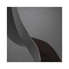 Dlab interior wood round stairs luxury steel structure wood tread railing stairs