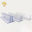 Plastic wide base super grip sign holder display shelf talker talker clips